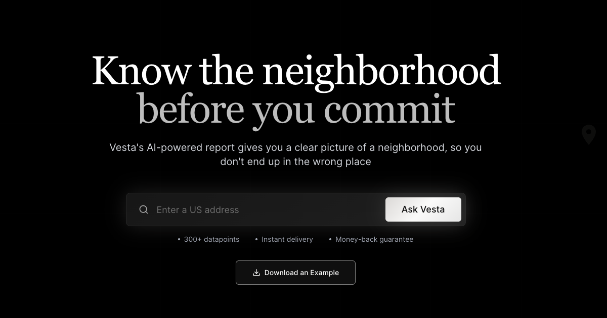 Vesta Neighborhood Reports